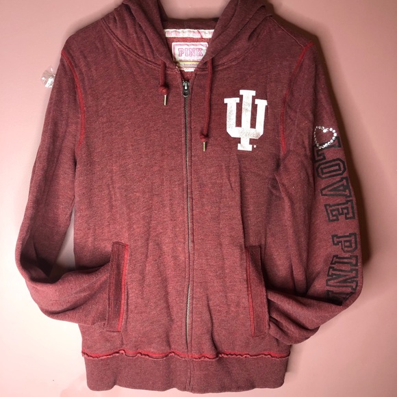 Pink Victoria’s Secret Indiana College hoodie - Picture 2 of 6